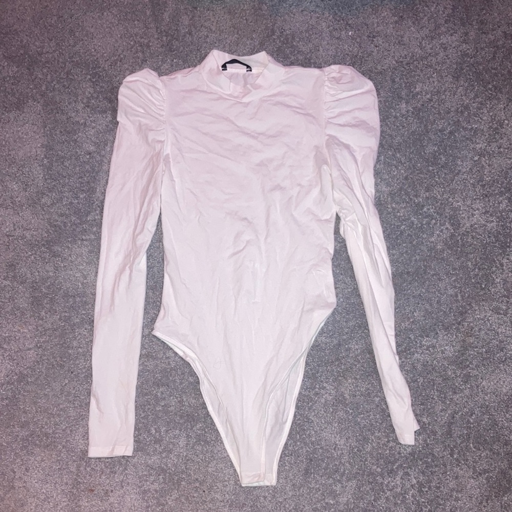 Shein Ruffled White Bodysuit